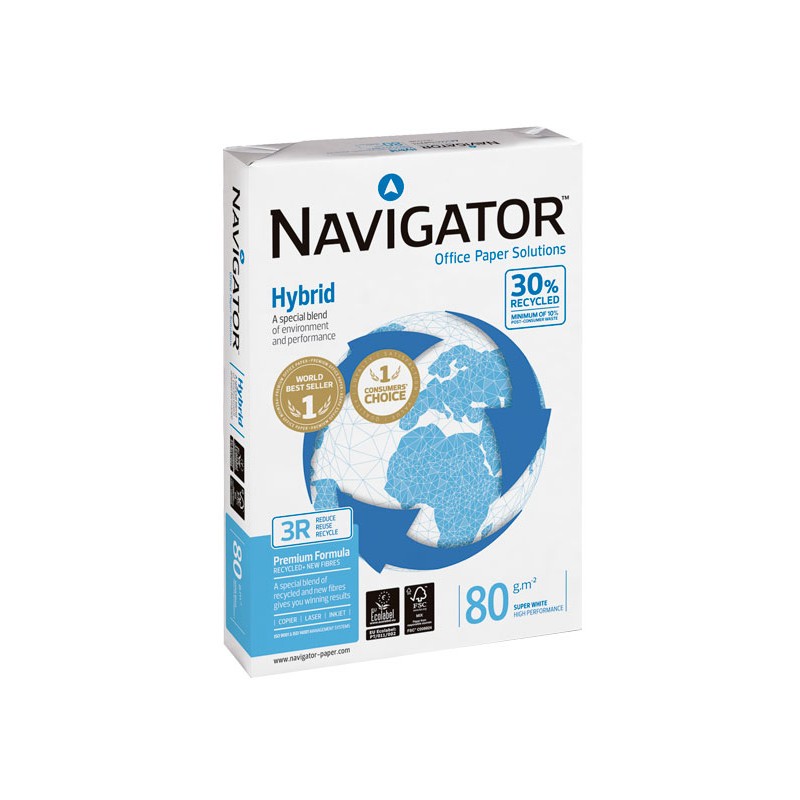 Papel Navigator Hybrid Din A 4 De 80 Grs Paquete De 500 Hojas