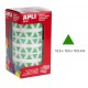 Gomet apli en formato triangular, 10,5x10,5x10,5 mm. verde, rollo de 6.136 uds.