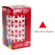 Gomet apli en formato triangular, 10,5x10,5x10,5 mm. rojo, rollo de 6.136 uds.