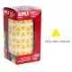 Gomet apli en formato triangular, 10,5x10,5x10,5 mm. amarillo, rollo de 6.136 uds.