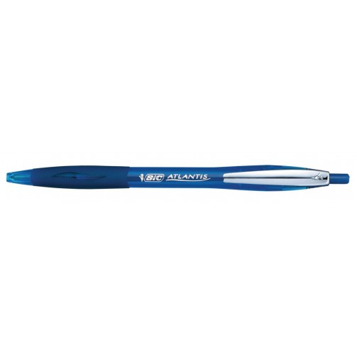 Bolígrafo retráctil bic atlantis soft, azul