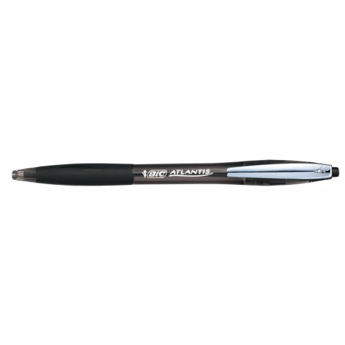 Bolígrafo retráctil bic atlantis soft, negro