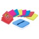 Dispensador de notas adhesivas 3m post-it super sticky z-notes, 76x76 mm. azul