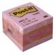 Mini cubo de 400 notas adhesivas 3m post-it 2051-p, 51x51 mm. rosa