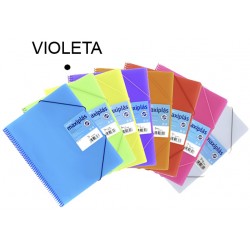 Carpeta con 20 fundas + sobre con cierre de velcro grafoplas maxiplás translúcido en formato din a-4 color transparente.