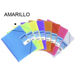 Carpeta con 20 fundas + sobre con cierre de velcro grafoplas maxiplás translúcido en formato din a-4 color transparente.