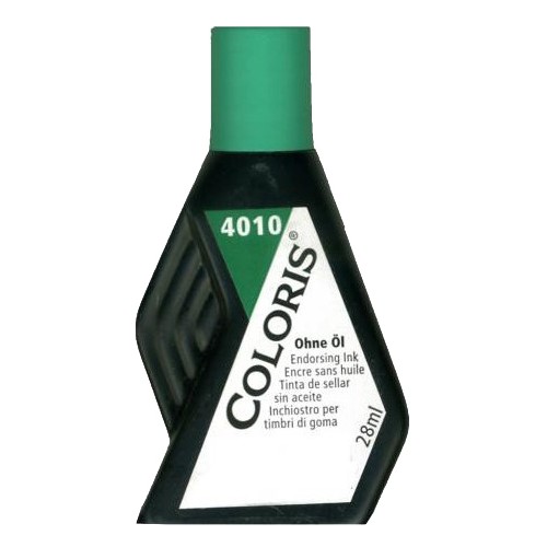 Tinta para entintar almohadillas coloris de 28 ml. verde