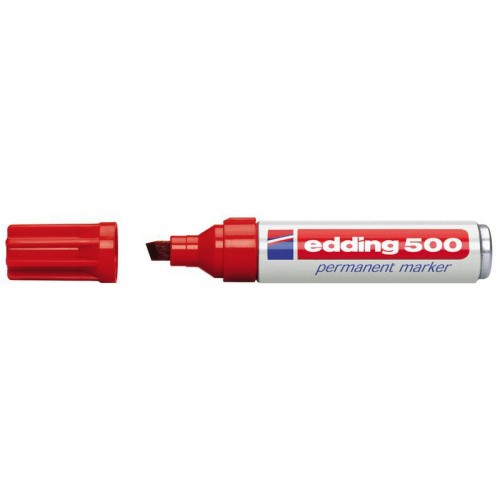 Marcador permanente edding 500, rojo