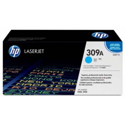 Toner laser hewlett packard color laserjet 3500/3550/3700, 309A cyan.