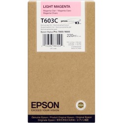 Cartucho ink-jet epson stylus pro 7800/9800, t603c magenta claro