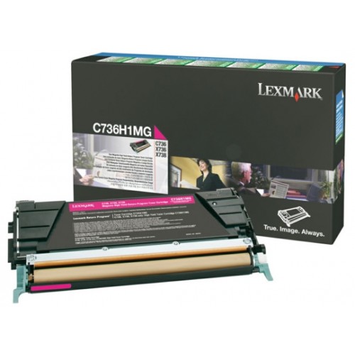 Toner laser lexmark c736/x736/738 magenta.