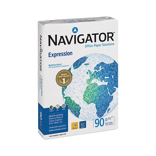 Papel navigator expression, din a4, 90 grs/m². paquete de 500 hojas