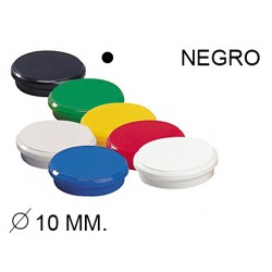 Imán faibo, Ø 10 mm. negro