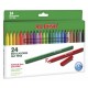 Rotulador escolar alpino standard, colores surtidos, estuche de 24 uds.