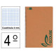 Cuaderno espiral tapa blanda liderpapel serie ecouse en formato 4º, 80 hj. 60 grs. 4x4 c/m.