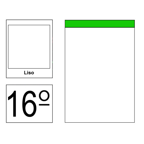 Bloc de notas, lomo encolado, perforado, sin tapa liderpapel en formato 16º, 80 hj. 60 grs. liso s/m.