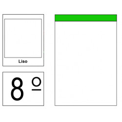 Bloc de notas, lomo encolado, perforado, sin tapa liderpapel, 8º, 80 hj. 60 grs/m². liso s/m.