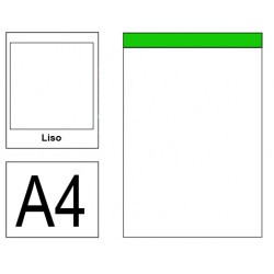 Bloc de notas, lomo encolado, perforado, sin tapa liderpapel, din a4, 80 hj. 60 grs/m². liso s/m.