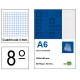 Bloc de notas, lomo encolado, perforado, con tapa liderpapel, 8º, 80 hj. 60 grs/m². 4x4 s/m.