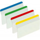 Marcadores 3m post-it index rígidos inclinados para archivo, 50,8x38,1 mm. amarillo, azul, rojo y verde, dispensador de 4x6 uds.