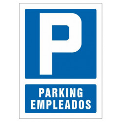 Pictograma de señalización en pvc syssa, 210x297 mm. parking empleados