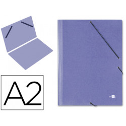 Carpeta de gomas gran formato en cartón compacto gofrado de 1.520 grs/m². liderpapel, din a2, azul