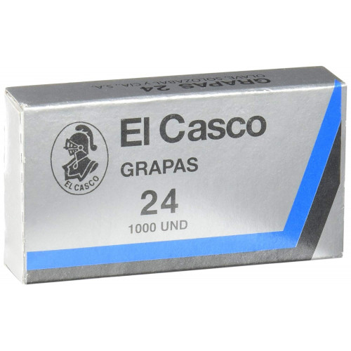 Grapas el casco galvanizadas nº 24, caja de 1.000 uds.