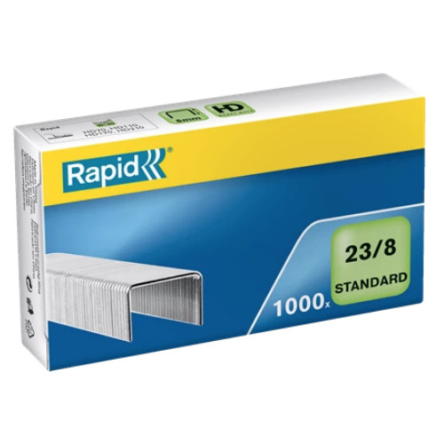 Grapas rapid 23 standard galvanizadas 23/8, caja de 1.000 uds.