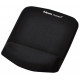 Alfombrilla con reposamuñecas para ratón fellowes memory foam fusion plushtouch en color negro.