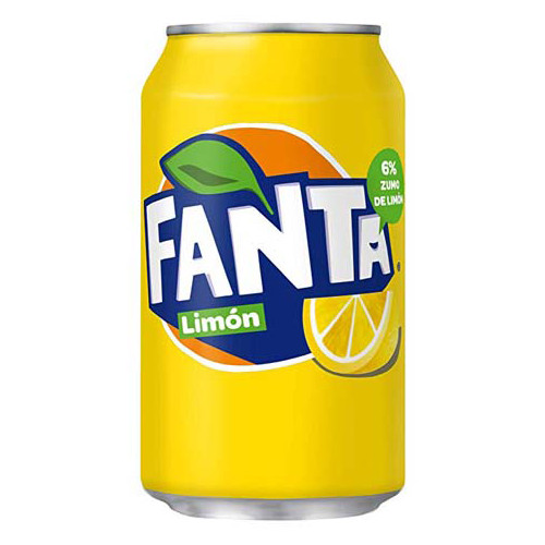 Fanta limón, lata de 330 ml. - Papelería Javier Novoa, S.L.