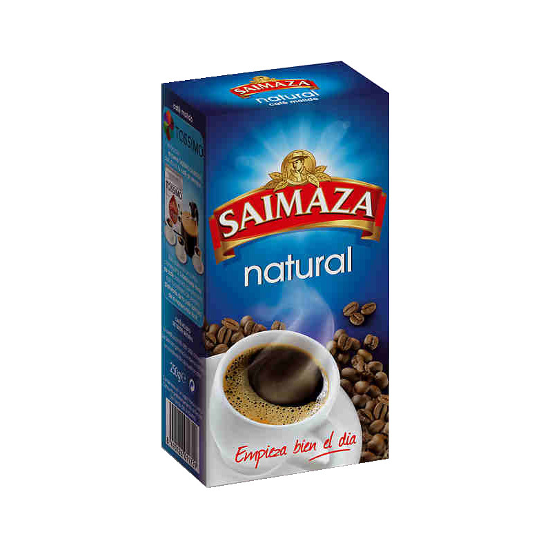 Café molido saimaza natural, paquete de 250 grs