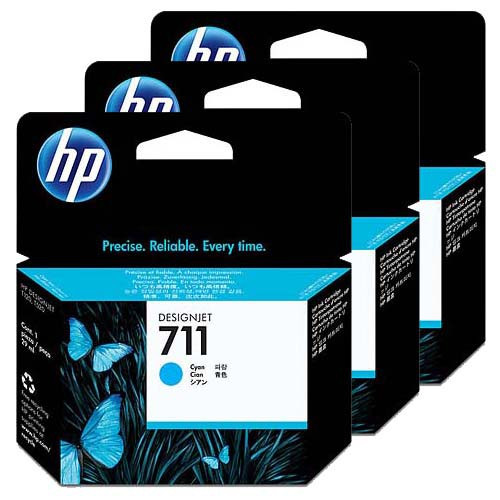 Cartucho ink-jet hewlett packard designJet T 120/520/520 24 inch, 711 cyan.