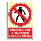 Pictograma de senalización en pvc syssa, 245x345 mm. prohibido el paso a toda persona ajena a la empresa