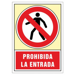 Pictograma de senalización en pvc syssa, 245x345 mm. prohibido el paso