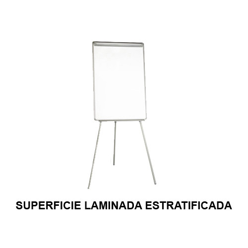 Caballete de convención q-connect superficie laminada estratificada blanca en formato 71x98 cm.