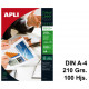 Papel láser apli colour glossy double-sided en formato din a-4 de 210 grs/m². caja de 100 hojas.