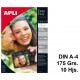 Papel ink-jet apli easy plus double-sided glossy+matt en formato din a-4 de 175 grs/m². carpeta de 10 hojas.