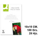 Papel ink-jet q-connect glossy photo paper en formato 10x15 cm. de 180 grs/m². bolsa de 25 hojas.