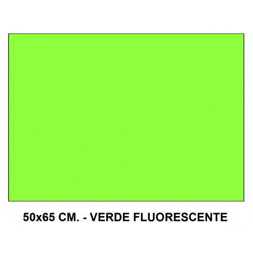 Cartulina fluorescente sadipal en formato 50x65 cm. de 230 grs/m². color verde.