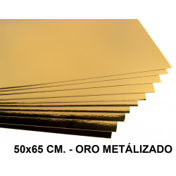 Cartulina liderpapel, 50x65 cm. 235 grs/m². oro metalizado