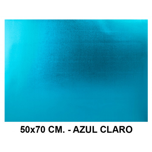 Goma eva metalizada liderpapel, 50x70 cm. 60 grs/m². azul claro