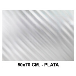 Goma eva metalizada liderpapel, 50x70 cm. 60 grs/m². plata