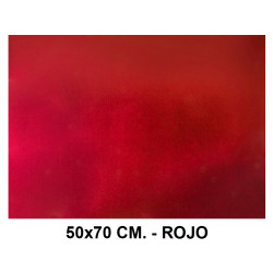 Goma eva metalizada liderpapel, 50x70 cm. 60 grs/m². rojo