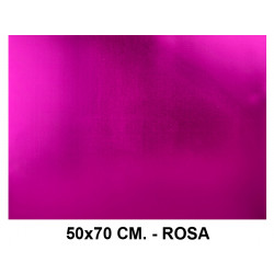 Goma eva metalizada liderpapel, 50x70 cm. 60 grs/m². rosa