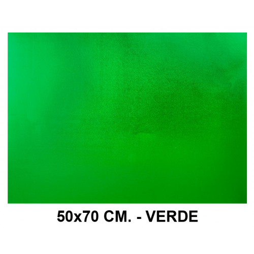 Goma eva metalizada liderpapel, 50x70 cm. 60 grs/m². verde