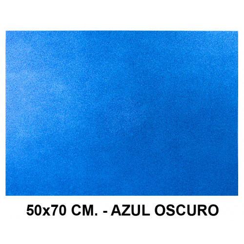 Goma eva con purpurina liderpapel, 50x70 cm. 60 grs/m². azul oscuro