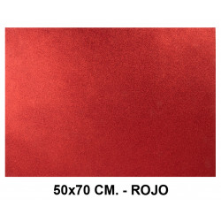 Goma eva con purpurina liderpapel, 50x70 cm. 60 grs/m². rojo