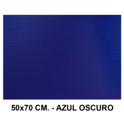 Goma eva ondulada liderpapel, 50x70 cm. 60 grs/m². azul oscuro