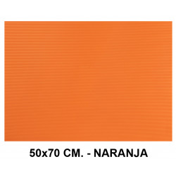 Goma eva ondulada liderpapel, 50x70 cm. 60 grs/m². naranja