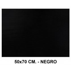 Goma eva ondulada liderpapel, 50x70 cm. 60 grs/m². negro